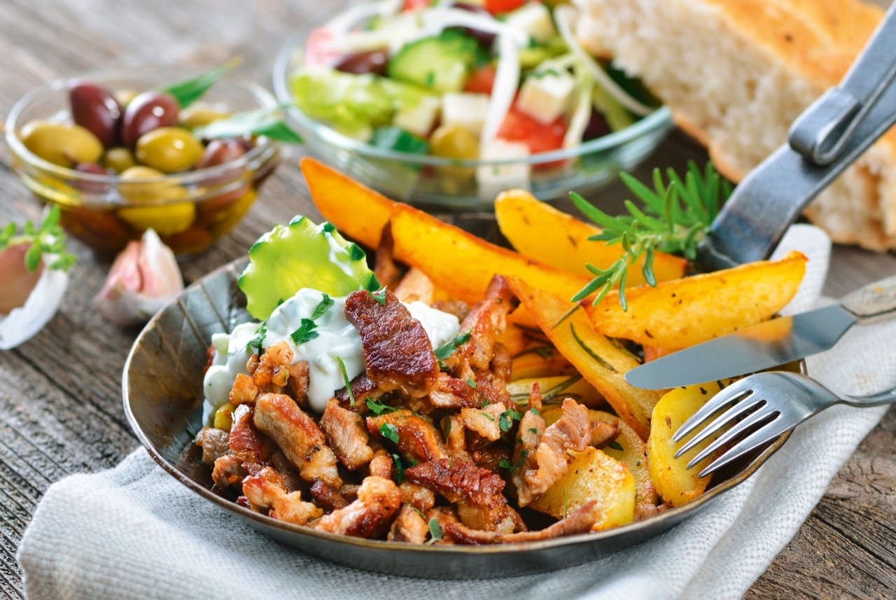 Griechische Gyros-Pfanne