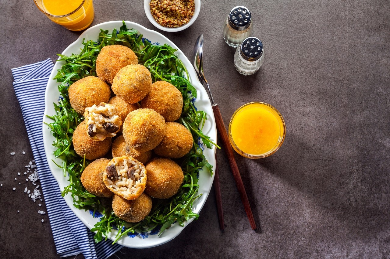 Arancini mit Pilzfüllung