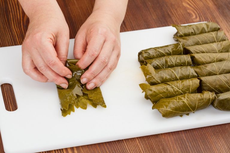 Gefüllte Weinblätter auf griechische Art